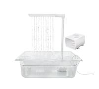 Ducha automática de pájaros, ducha de baño automática de aves | Baño de periquito interior - Bañera de ducha de cacatina eléctrica para periquito gris africano, bañera de bóveda con presión de agua aj