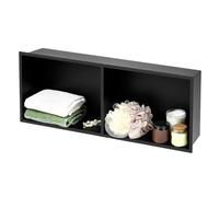 Ducha cuadrada dorada de acero inoxidable 304 para baño, almacenamiento integrado de champú y jabón, no requiere azulejos, 320 x 320 x 125 mm, moderno alcachofa de ducha