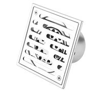 Ducha Cuadrada Drenaje del Piso Baño De Azulejos Inserción Drainer del Piso con Colador Extraíble Tapa Acabado Cromado Anti-Obstrucción para Cocina, Baño, Garaje y Sótano(110 * 110mm),Drenaje de Piso