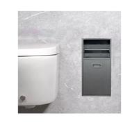Ducha de acero inoxidable impermeable para papel higiénico y champú, diseño integrado para artículos de tocador (gris, 50 x 20 x 14 cm)