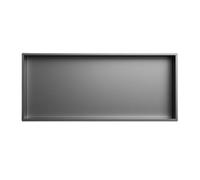 Ducha de acero inoxidable, organizador de pared para champú y artículos de tocador, gris pistola, 92 x 32 x 12,5 cm, elegante solución de almacenamiento para artículos esenciales de baño