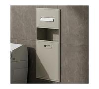 Ducha de acero inoxidable, soporte de papel higiénico empotrado, estante de almacenamiento de pared para baño, cocina, hotel, sala de estar, dormitorio, albaricoque, 65 x 30 x 14 cm