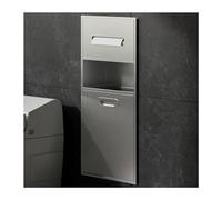 Ducha de acero inoxidable, soporte empotrado para papel higiénico, estante de pared para baño, cocina, sala de estar, hotel y hogar, albaricoque, 50 x 20 x 14 cm