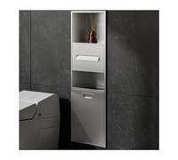 Ducha de acero inoxidable, soporte empotrado para papel higiénico, estante de pared para baño, cocina, sala de estar, hotel y hogar, albaricoque, 50 x 20 x 14 cm