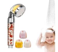 Ducha De Alta Presión Con Función De Purificación De Agua - Tipo De Bolsillo Con Filtro De Perlas, Cabezal De Ducha De Baño Salvaje | Boquilla De Filtro Reemplazable Ideal Para Prevención De L