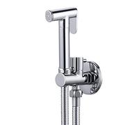 Ducha de bidet para inodoro holgazante de bidet bidet bidet kit bidet bidet kit con manguera de agua de agua fría spray spray juego de pistola, gris (color: cromo) LWX