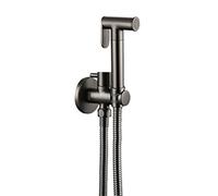 Ducha de bidet para inodoro holgazante de bidet bidet bidet kit bidet bidet kit con manguera de agua de agua fría spray spray juego de pistola, gris (color: gris) LWX