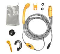 Ducha de camping, 12V Eléctrico Portátil Multifuncional - Conjunto de Lavado al Aire Libre - Motocicleta Lavado de Coche Senderismo Playa Viajar Mascotas Baño