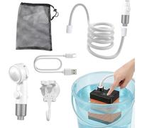 Ducha de camping al aire libre, bomba de ducha eléctrica portátil, dispositivo de pulverización de agua recargable, multimodo, lavado inteligente, kit de limpieza al aire libre para interiores