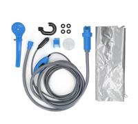 Ducha de camping portátil, ducha de campamento al aire libre de 36 W con enchufe para encendedor de coche, kit de ducha de camping para exteriores, senderismo, baño para perros, (Azul)