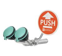 Ducha de emergencia para ojos PremiumLine B-SAFETY, con dos cabezales de ducha de 45°, para montaje en pared