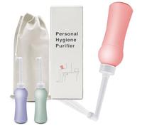 Ducha de glúteos de 500 ml con estuche de viaje, bidé portátil retráctil para viajes y hogar, sustituye a las toallitas húmedas, ahorra papel higiénico, ducha íntima higiénica para mujer (500 ml