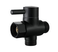 Ducha De LatóN VáLvula, interruptor de desviadora de 1/2" a 1/2", Valvula Ducha 3 Vias, Válvula de Conmutador, Adaptador en T para Brazo de Cabezal de Ducha, para Ducha De Mano (Negro C)