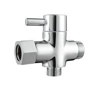 Ducha De LatóN VáLvula, interruptor de válvula desviadora de 1/2" a 1/2", Valvula Ducha 3 Vias, Adaptador en T para Brazo de Cabezal de Ducha, para Ducha De Mano (B)