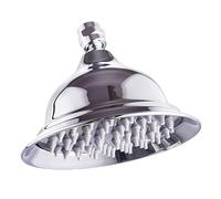 Ducha de mano Alcachofa de Ducha 8 pulgadas de oro redondo, oro rosa, cromo, antiguo, baño negro, latón macizo, cobre, ducha de lluvia-Cromo