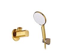 Ducha de mano de lujo de tres funciones con soporte dorado y manguera de ducha BD667(C)