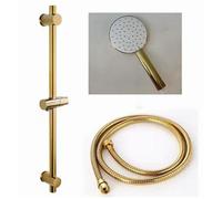 Ducha de mano de lujo de tres funciones con soporte dorado y manguera de ducha BD667(D)