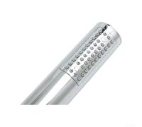 Ducha de mano para baño, cabezal redondo, diseño de ahorro de agua, boquillas de silicona antiincrustación, cuerpo ABS galvanizado cromado, 218 x 32 mm, opción de cantidad múltiple (1 unidad)