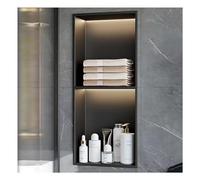 Ducha de pared con luz LED, acero inoxidable, diseño integrado para baño y cocina, no requiere azulejos, fácil instalación, solución que ahorra espacio