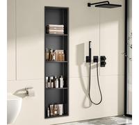 Ducha de pared de acero inoxidable, no requiere azulejos, con sistema integrado para baño, diseño impermeable, Ele y nizer que ahorra espacio
