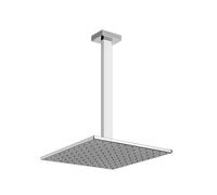 Ducha de techo Gessi Rettangolo lima antigua 300x300 mm, con longitud personalizada como pedido especial, con conexión 1/2, 15199149, Color: Óptica Finox