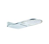 Ducha de techo KLUDI A-QA, ducha de techo de metal, Ø 250 mm, con 2 tipos de chorro, 6488005-00, Color: cromado