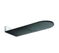 Ducha de techo KLUDI A-QA, ducha de techo de metal, Ø 250 mm, con 2 tipos de chorro, 6488087-00, Color: Negro mate / cromado