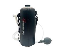 Ducha de viaje al aire libre, bolsa de ducha portátil para exteriores, bomba de ducha de camping con manguera extraíble y cabezal de ducha, kit de herramientas de calefacción solar de 12 L, equipo de