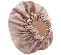 Ducha doble capa impermeable para las mujeres baño pelo largo ducha cubierta de pelo Lampblack pelo seco champán