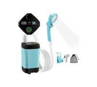 Ducha eléctrica portátil para camping, batería de 6000 mAh, pantalla inteligente, 2 modos de flujo de agua, bomba de ducha ligera para exter