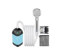 Ducha eléctrica portátil para camping, recargable (4500 mAh), 3 modos, manguera de 2 m, ligera para uso en exteriores.