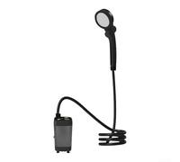 Ducha eléctrica portátil para exteriores con pantalla digital, modos de pulverización duales, cabezal de ducha recargable tipo C, manguera de 2 m ajustable montada en la pared para viajes, hogar