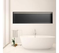 Ducha empotrable de acero inoxidable con luz LED multicolor, 62 cm, accesorio de baño moderno múltiple para una experiencia de ducha lujosa