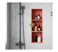 Ducha empotrable impermeable integrada de acero inoxidable con compartimento para pañuelos, color rosa, 30 x 90 cm, diseño moderno