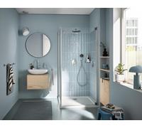 Ducha empotrada monomando grohe start 250 cromo brillo redondo. rociador a pared 25 cm antical 2 víass
