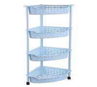 Ducha esquinera azul de 4 niveles, estante de almacenamiento multifuncional para baño y cocina, estante extraíble y ahorra espacio para el hogar, dormitorio, sala de estar, ideal para una fácil