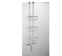 Ducha estante estantería de ducha Ducha Cesta con 3 cestas para colgar con toallero y cristal Borrador