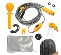 Ducha genérica Camping 12V eléctrico portátil multifunción | Kit de lavado de vehículos al aire libre para motocicleta, autocaravana, lavado de coches, senderismo, playa
