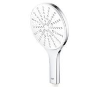 GROHE Vitalio 150 SmartActive - Teleducha 15 cm (3 chorros con pulsador de selección, menor consumo de agua, sistema antical, montaje universal), cromo con placa blanca, 26597000
