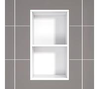 Ducha impermeable - 30 x 30 x 60 cm, estantes blancos para almacenamiento de champú y artículos de tocador, ideal para habitaciones húmedas y espacios domésticos