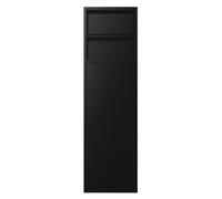 Ducha impermeable de acero inoxidable negro para artículos de tocador, champú y papel higiénico, 60 x 16,5 x 12,5 cm, perfecto para habitaciones húmedas y baños modernos