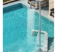 Ducha independiente para exteriores, columna de ducha de lluvia de acero inoxidable con cabezal superior ajustable para patio, piscina, patio, playa, spa, perfecta para relajación al aire libre