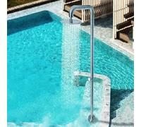 Ducha independiente para exteriores con cabezal de ducha de lluvia, sistema de columna de ducha de acero inoxidable para patio, jardín, piscina, playa