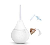 Ducha Íntima de Silicona 224 ml - Pera Lavado Anal y Vaginal con Boquilla Suave, Bulbo de Limpieza Reutilizable para Higiene Personal Diaria Hombre y Mujer (Blanco)