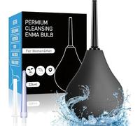 Ducha Íntima de Silicona 224 ml - Pera Lavado Anal y Vaginal con Boquilla Suave, Bulbo de Limpieza Reutilizable para Higiene Personal Diaria Hombre y Mujer (Negro)
