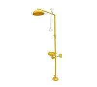 Ducha lavaojos de emergencia acero inoxidable 304, conjunto ducha doble ojo vertical para uso de bricolaje(B)