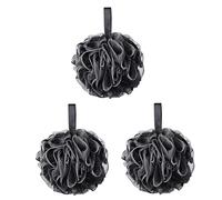 Ducha Loofah Men, 3 piezas de esponja de lufa de ducha y depurador corporal, exfoliante ecológico para limpiar y mejorar la piel, negro