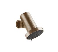 Ducha mural anticalcárea Gessi Habito con articulación, lluvia, lluvia suave y masaje, mural y de columna, TRAME, 57257726, Color: Bronce cálido cepillado PVD