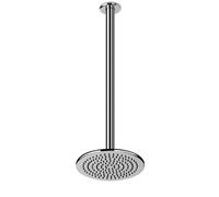 Ducha mural Gessi Goccia anticalcárea D216 mm, con articulación y brazo de techo, longitud personalizada, conexión 1/2, 33764031, Color: cromado