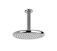 Ducha mural Gessi Goccia anticalcárea D334 mm, con articulación y brazo de techo, longitud 278 mm, conexión 1/2, 33766125, Color: Cobre cepillado GHRC